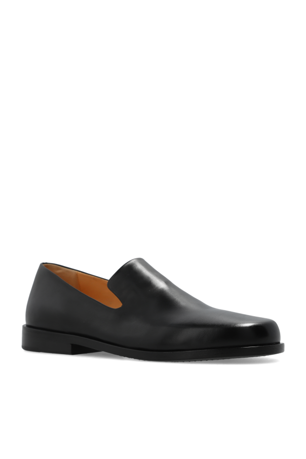 【関税込み】Marsell ブラック Mocasso スリッポン Women's Black Leather Loafers Mocasso - Marsèll